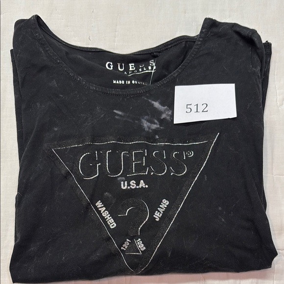 Guess Vintage 90s Stonewashed Black Graphic 3/4 Sleeve Tee Size Medium - Picture 12 of 12